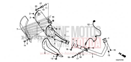 SILENCIEUX D'ECHAPPEMENT CBF300NAJ de 2018